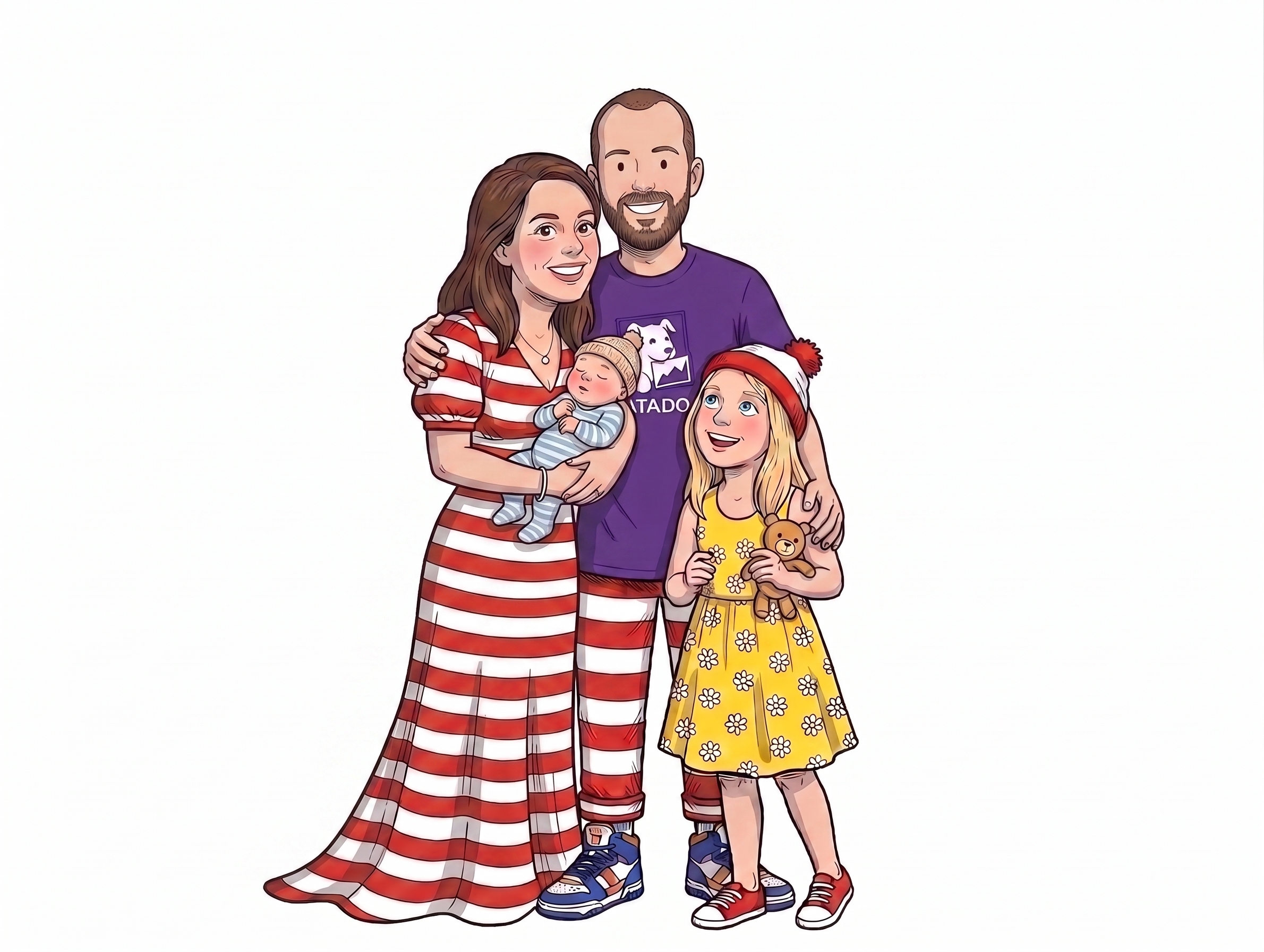 La famille à 4 avec bébé